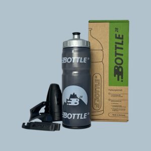Bottle28 Fahrrad Trinkflasche Silber Edition Set